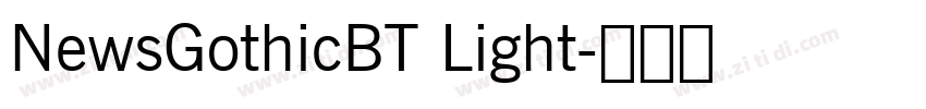 NewsGothicBT Light字体转换